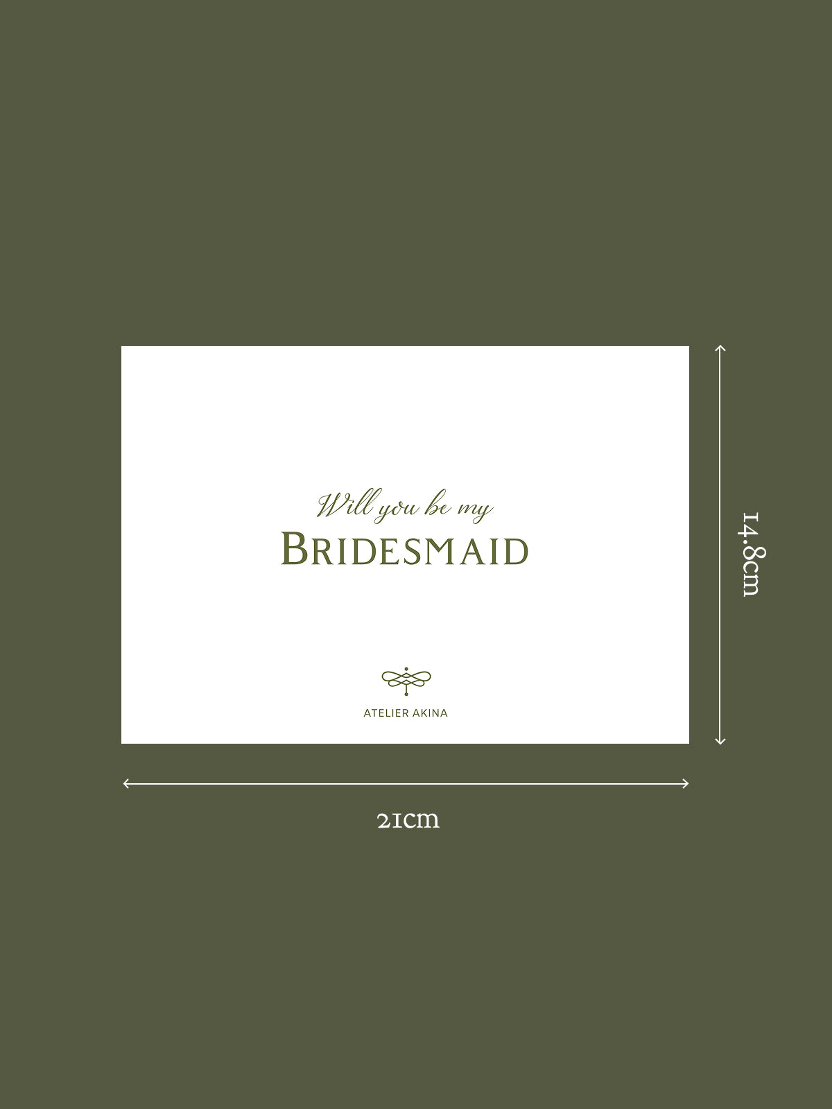 “Will You Be My Bridesmaid?” Proposal A5 Card