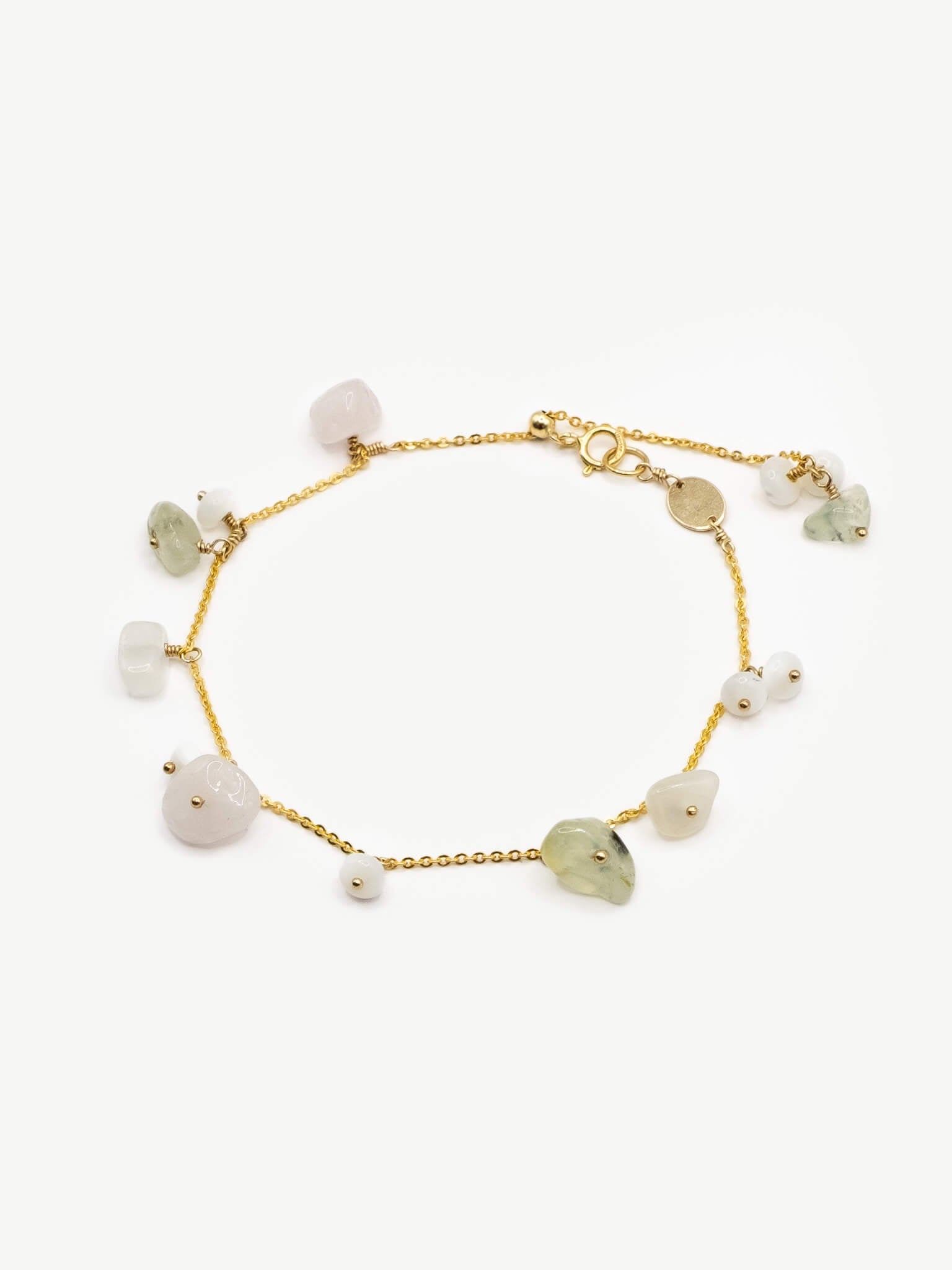 Monet-Inspired Water Lily Pond Stone Bracelet