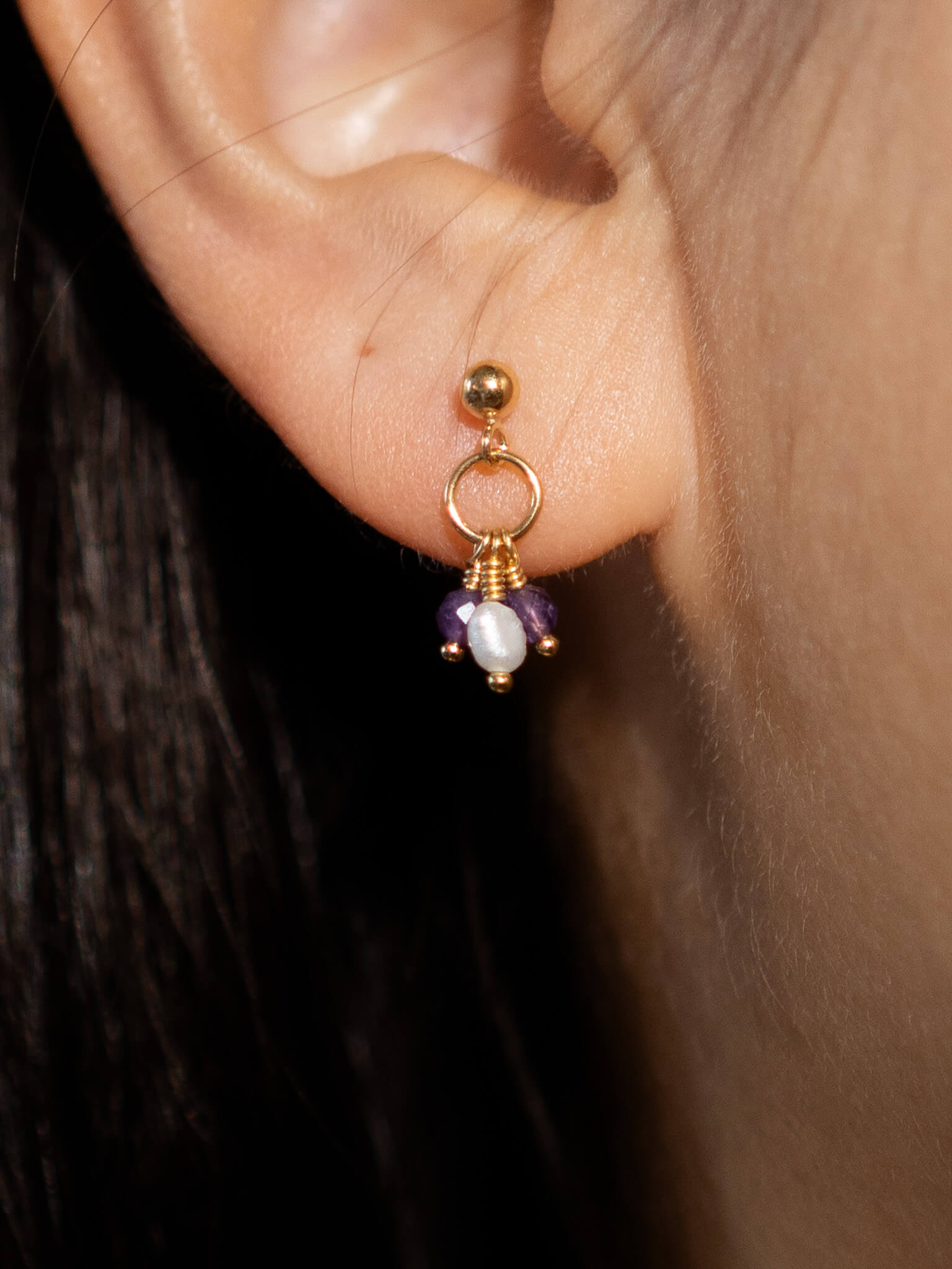 Blessing of Inner Clarity Amethyst Earrings