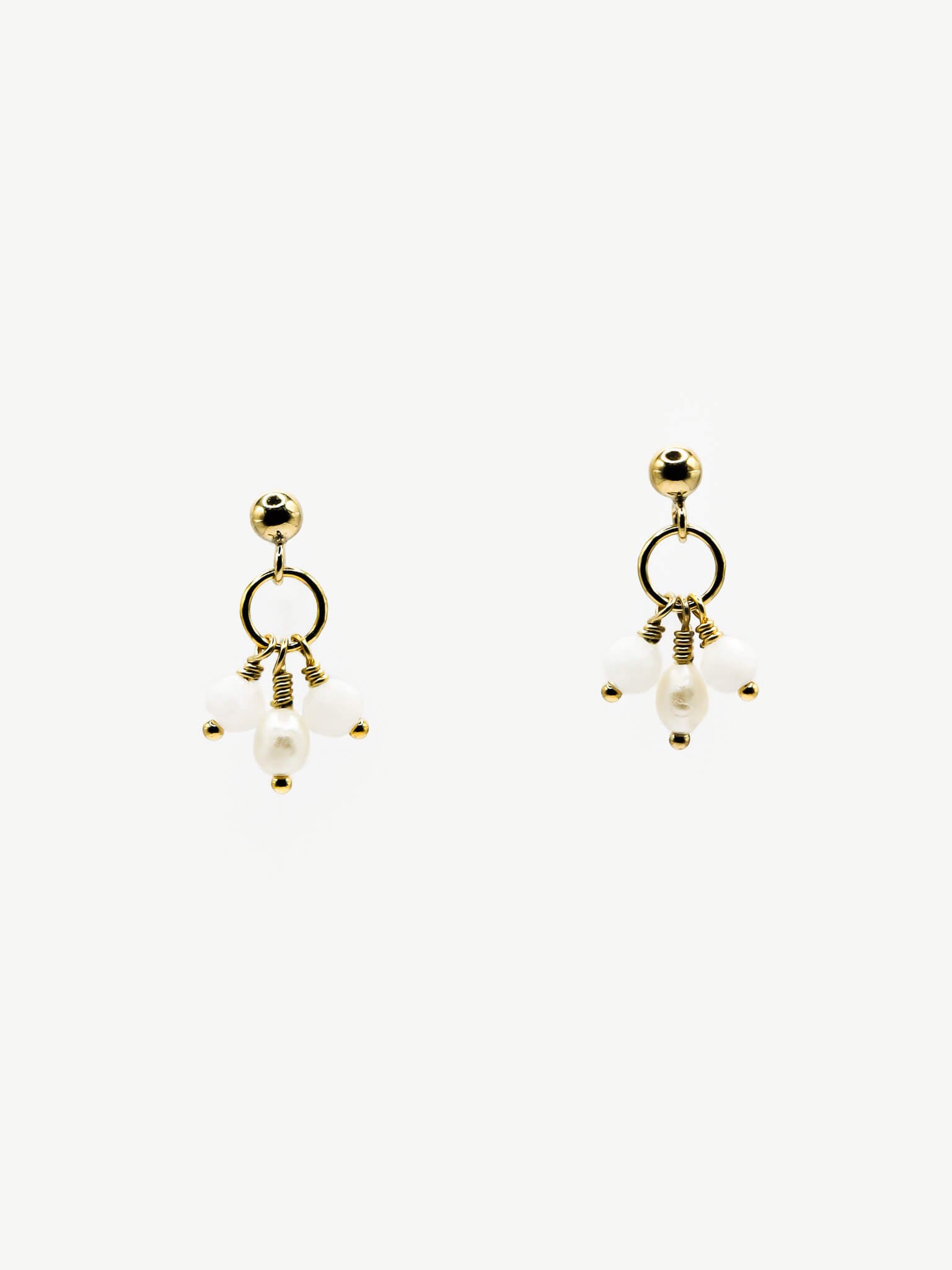 Pixie Moonstone Birthstone & Pearl Drop Earrings - June