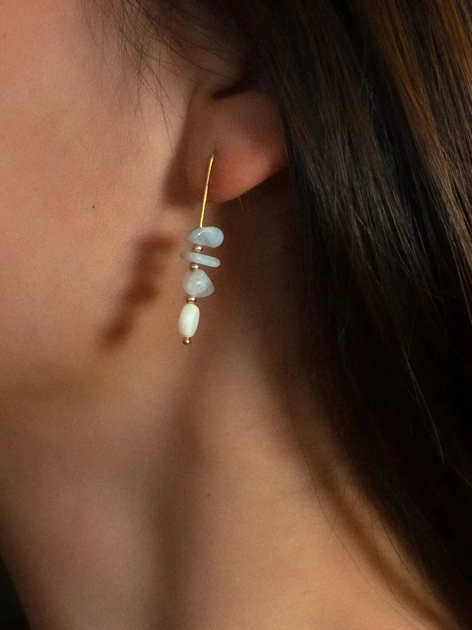 Aqua Mist Drop Earrings - Atelier Akina