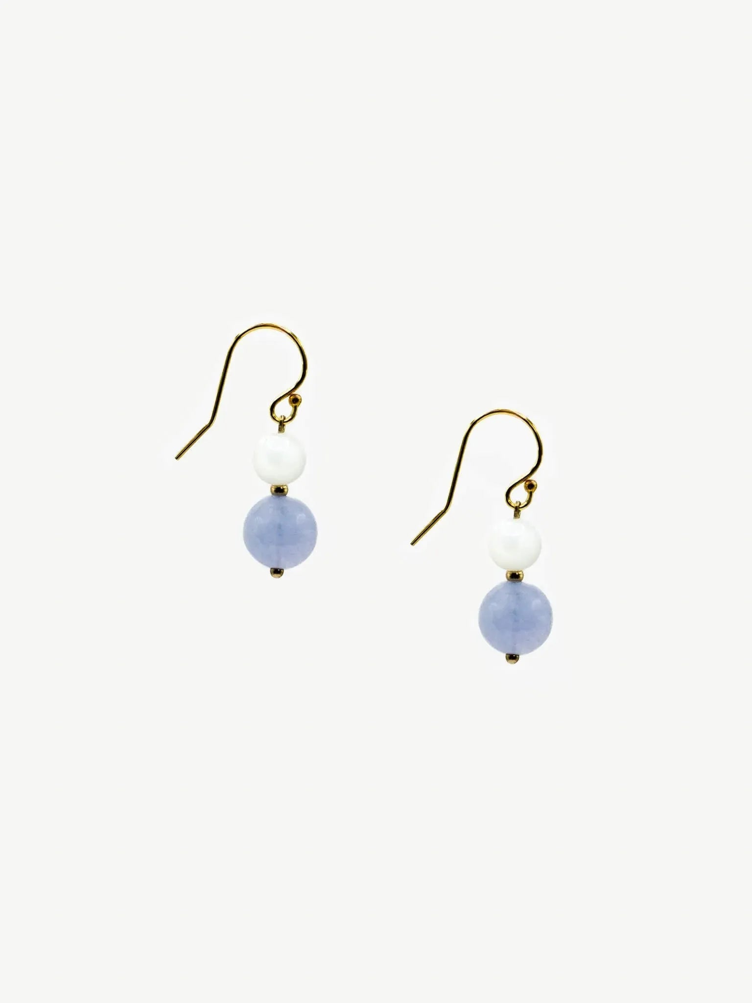 Aquamarine Pearl Drop Earrings - Atelier Akina