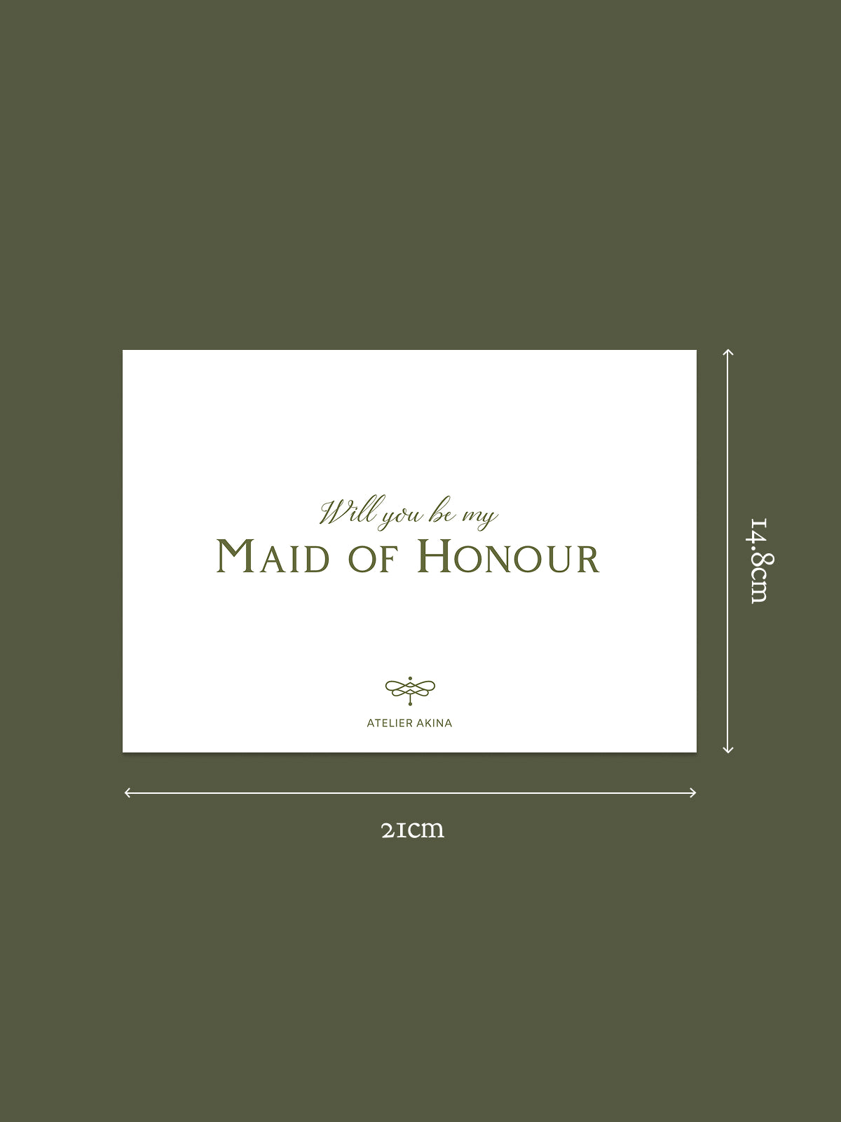 “Will You Be My Maid of Honour?” Proposal A5 Card