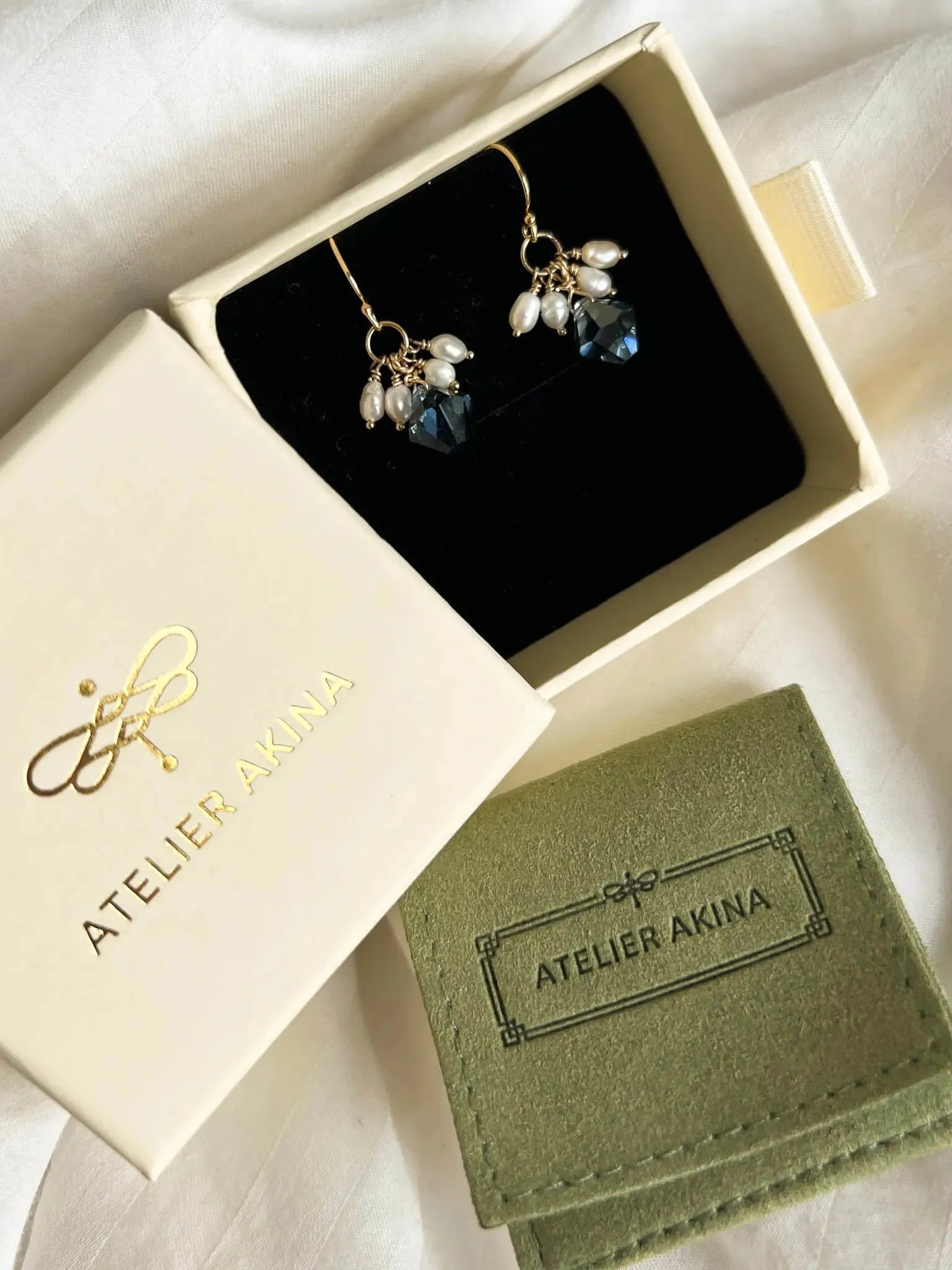 Bluebell Pearl Drop Earrings - Atelier Akina