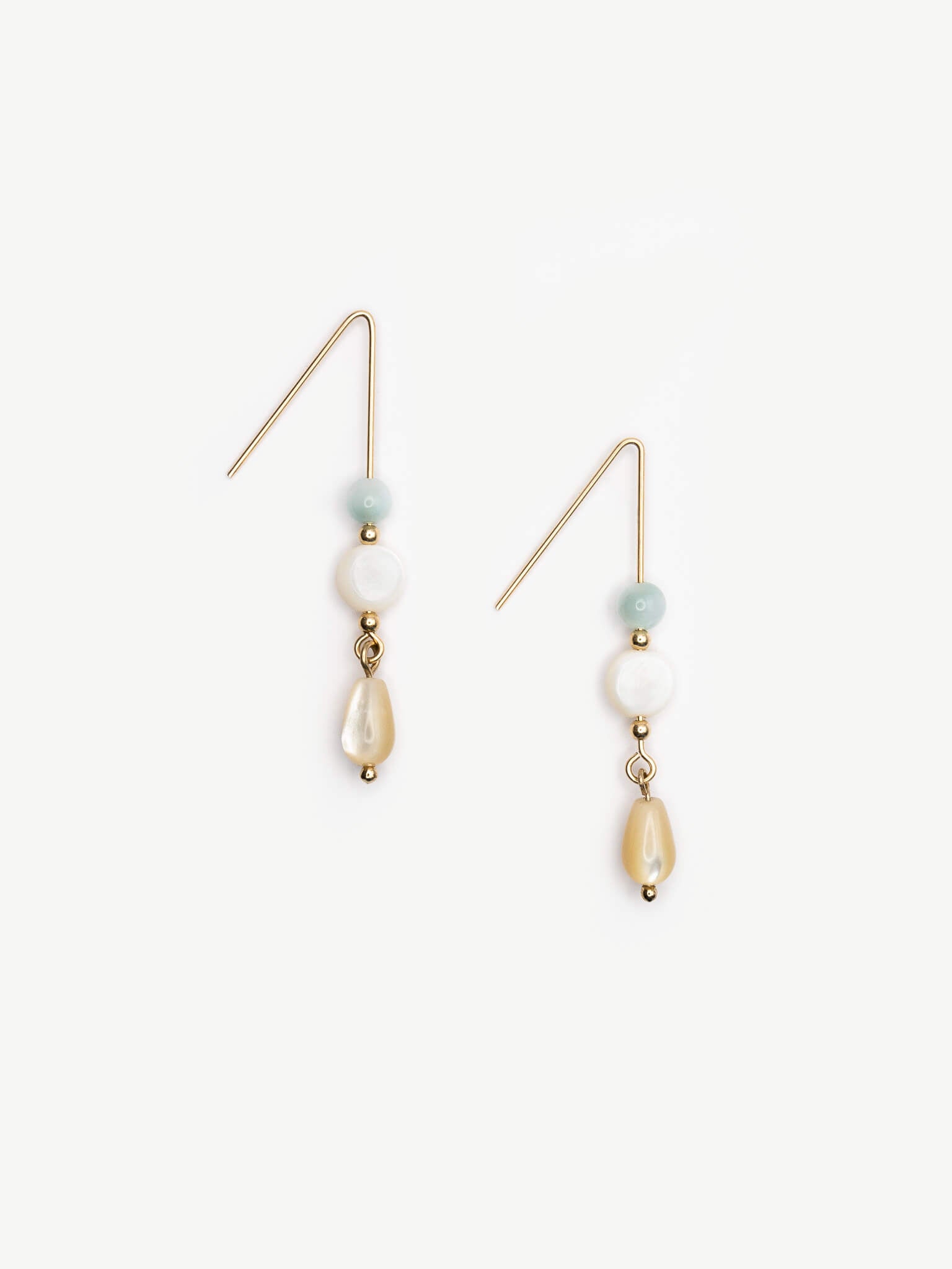 Abacus Mother of Pearl Dangle Earrings