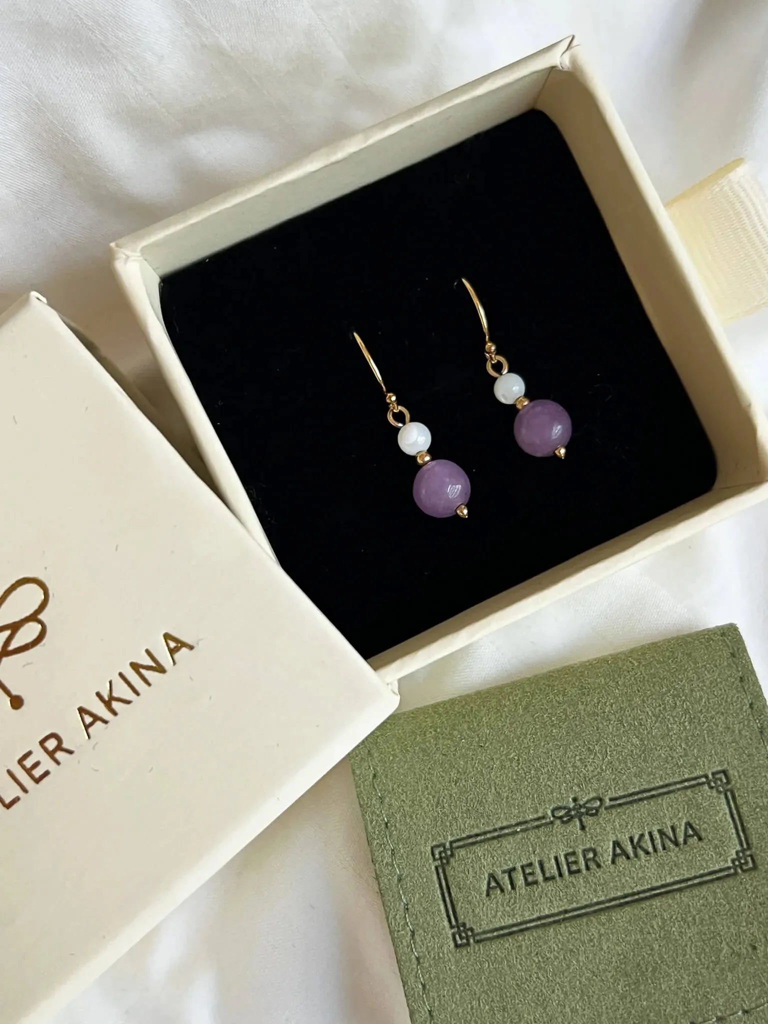 Florissant Kunzite Drop Earrings - Atelier Akina