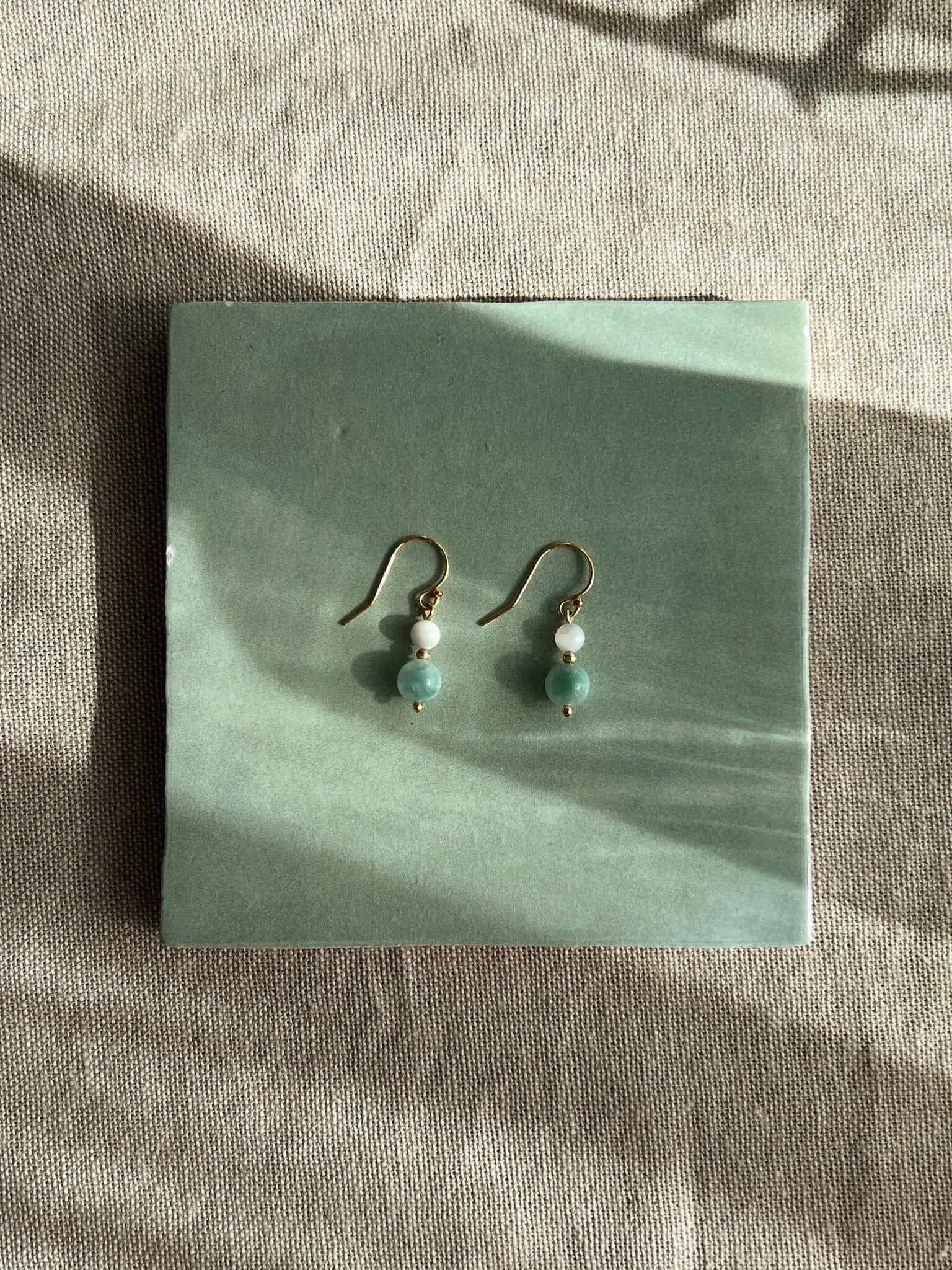 Florissant Green Drop Earrings - Atelier Akina