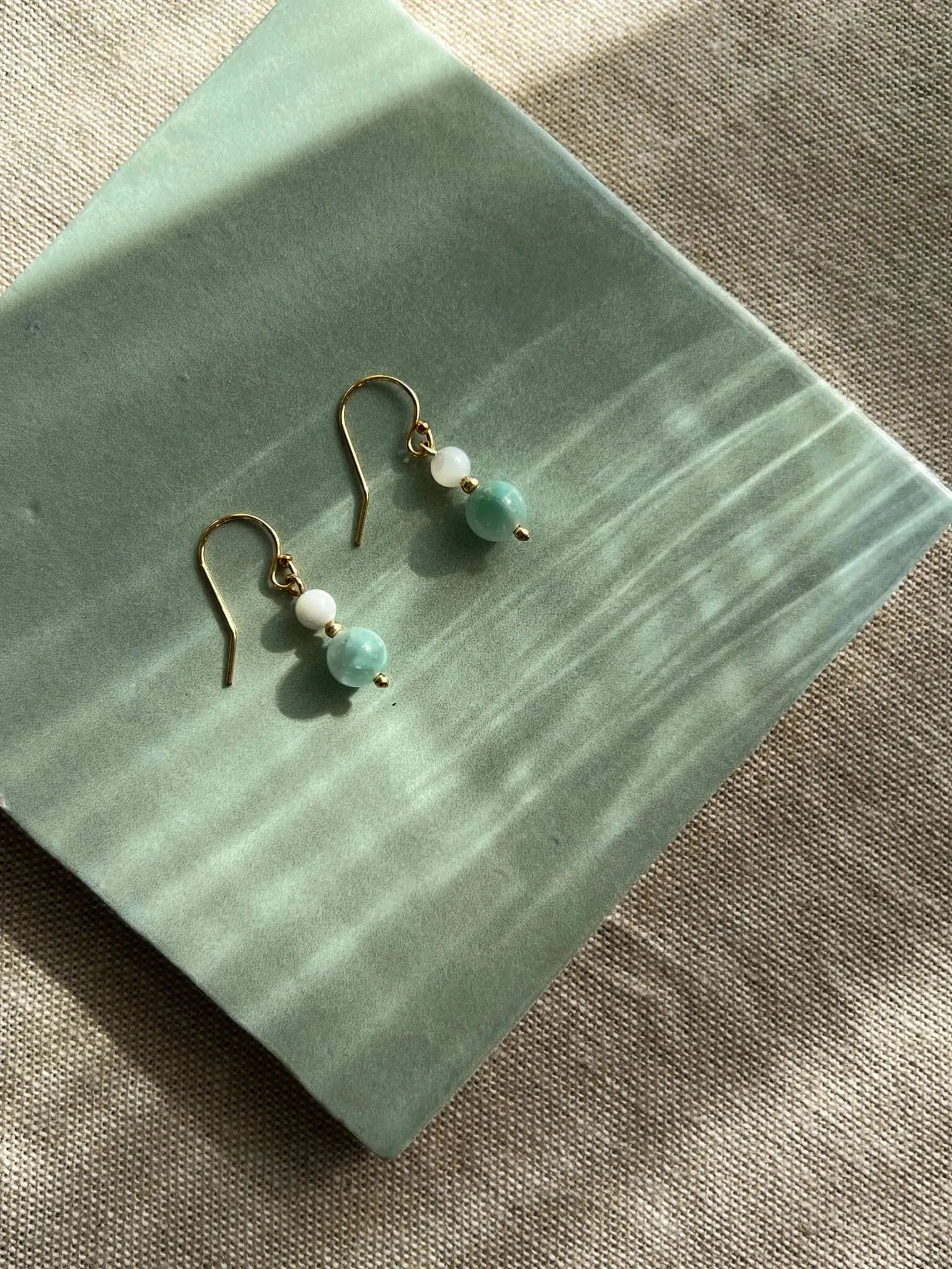 Florissant Green Drop Earrings - Atelier Akina