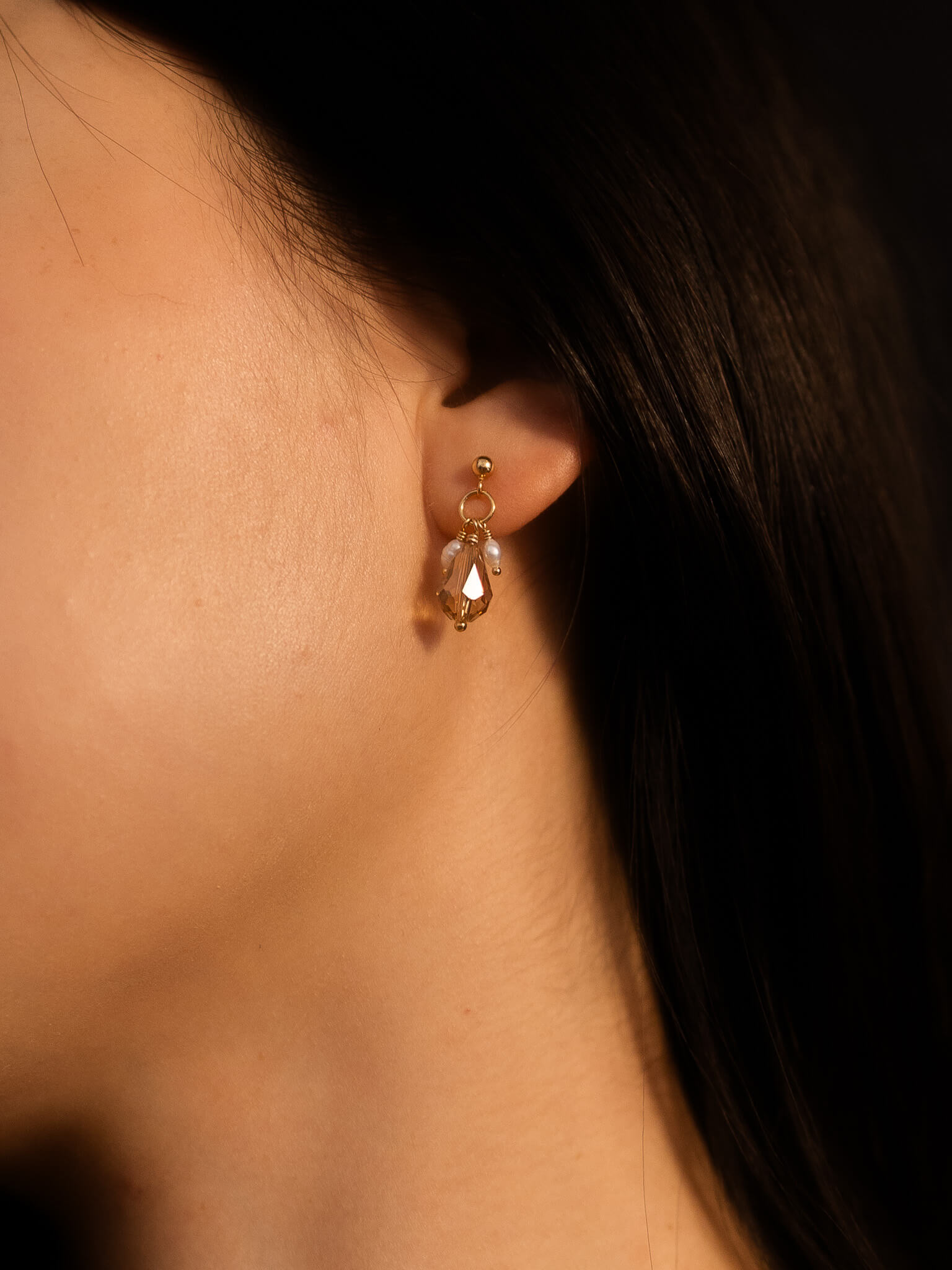 Golden Star Drop Earrings