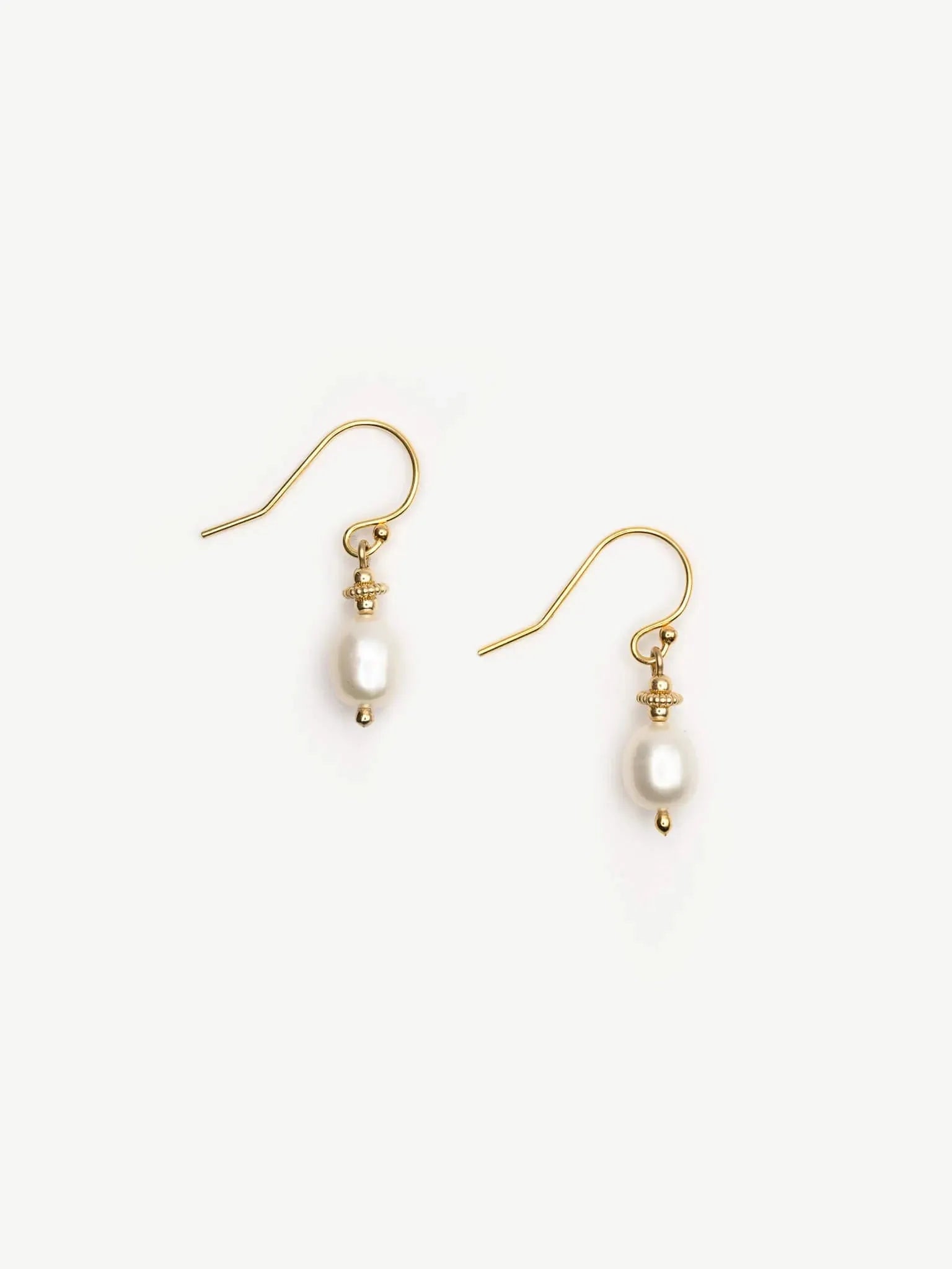 Golden Pearl Drop Earrings - Atelier Akina