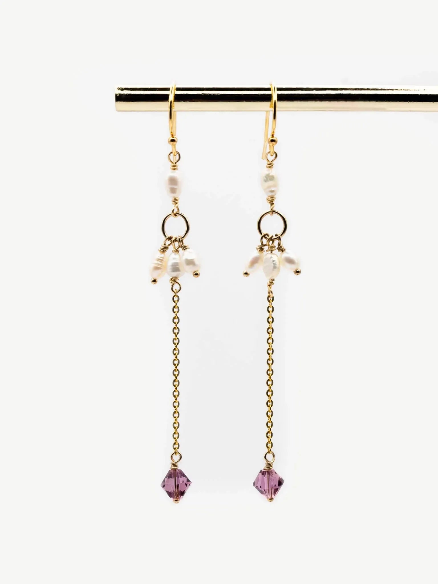 Iris Pearl Dangle Earrings - Atelier Akina