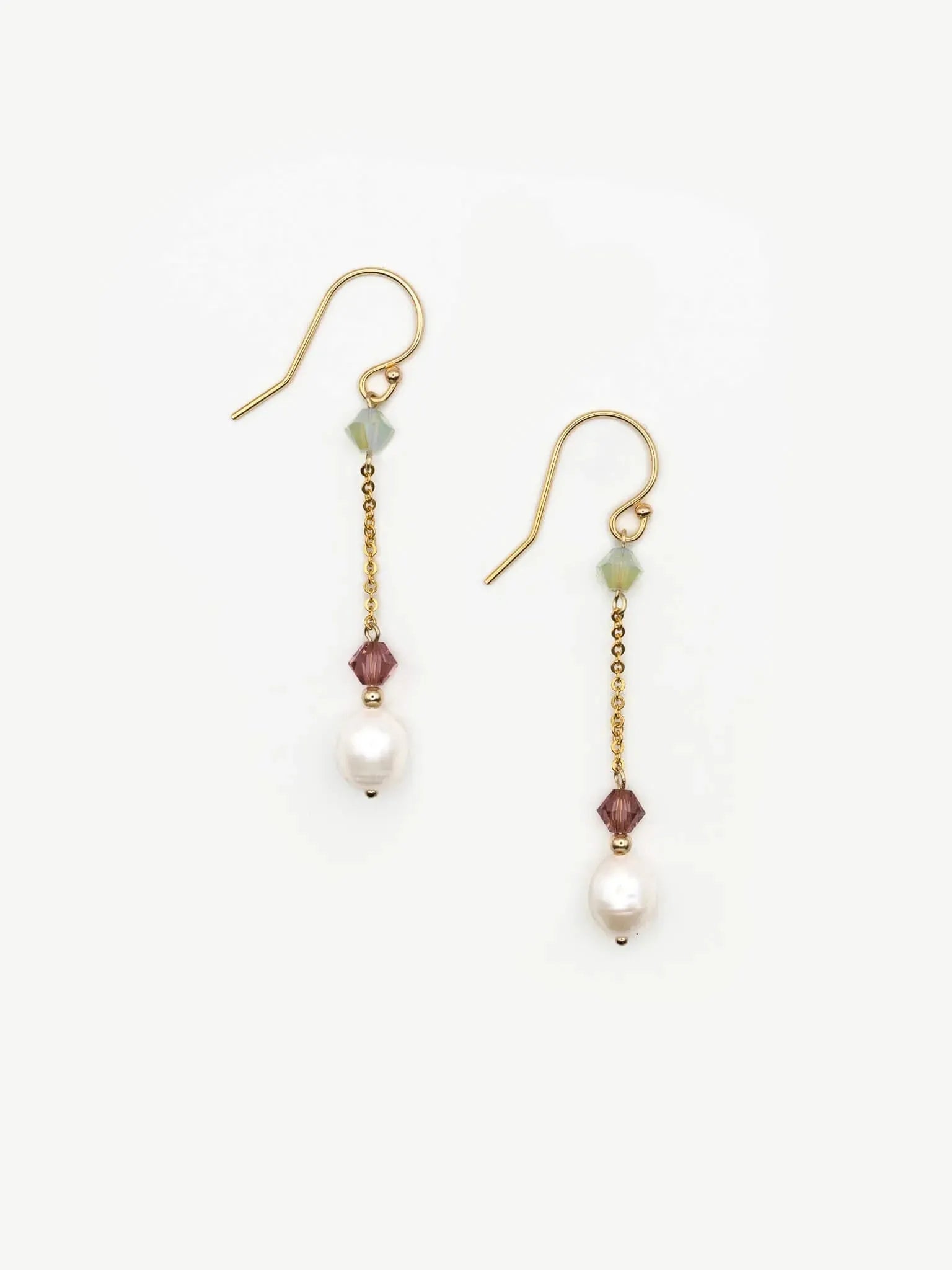 Lotus Pearl Dangle Earrings - Atelier Akina