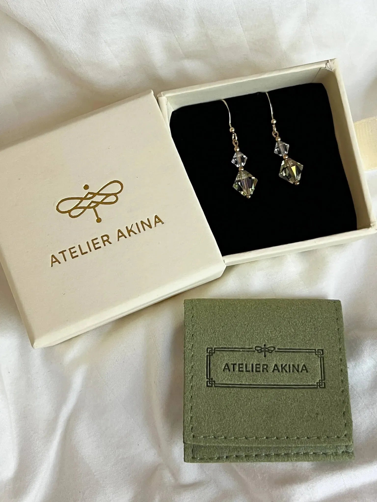 Lumière Crystal Drop Earrings - Atelier Akina