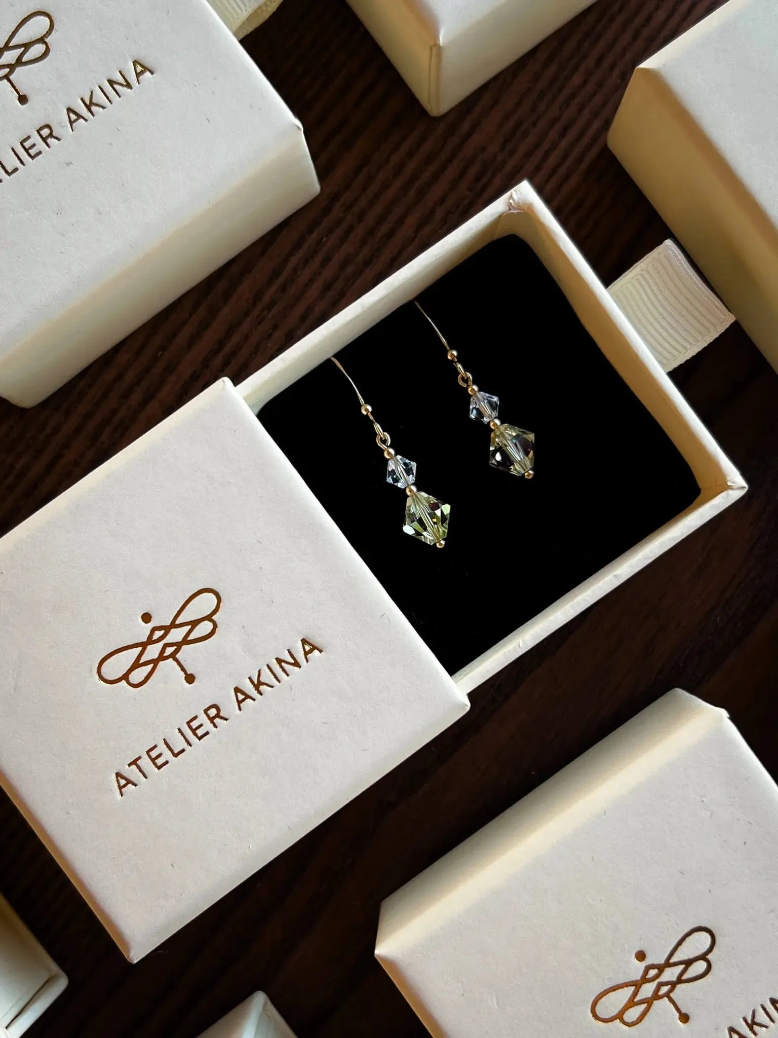 Lumière Crystal Drop Earrings - Atelier Akina