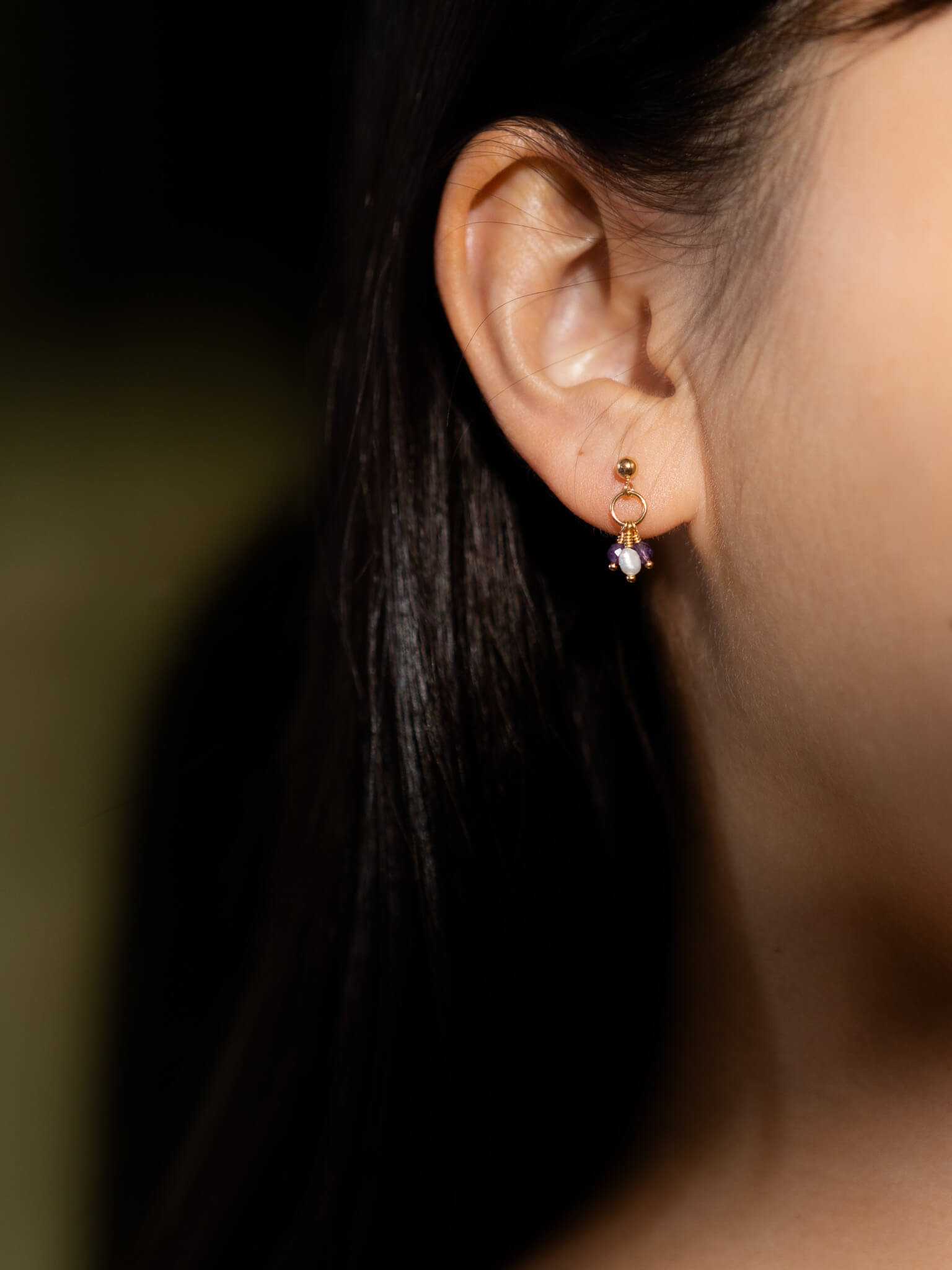 Blessing of Inner Strength Amethyst Earrings