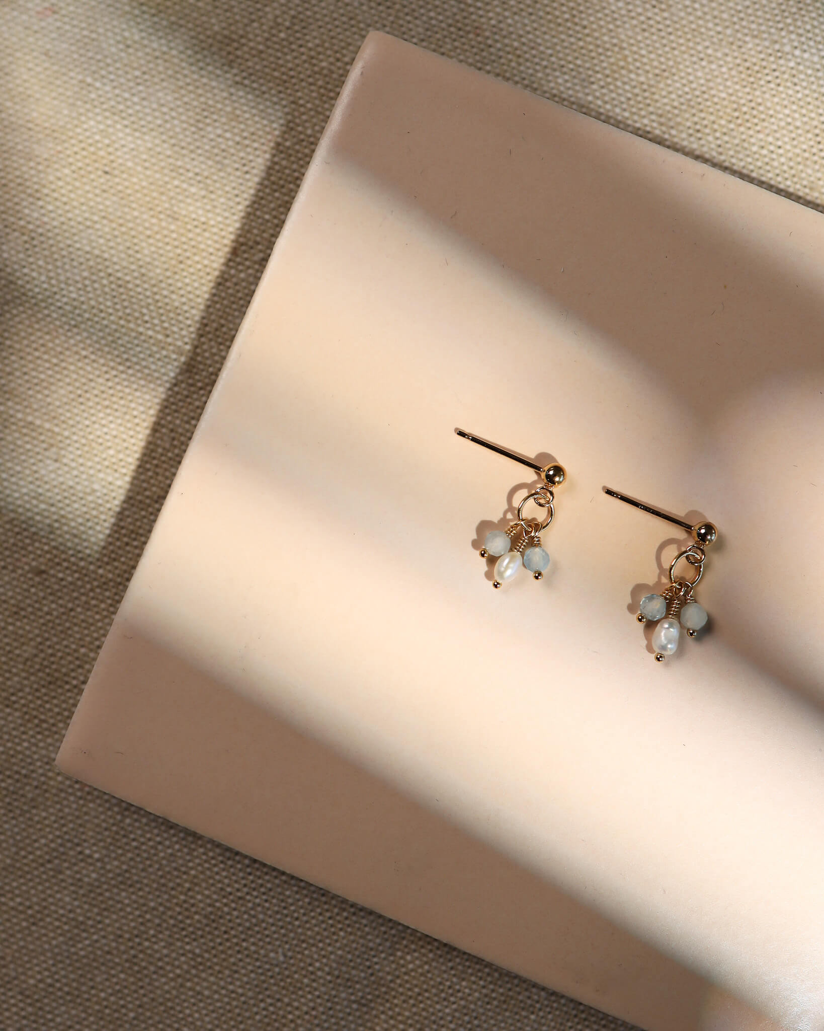 Blessing of Peace Aquamarine Drop Earrings