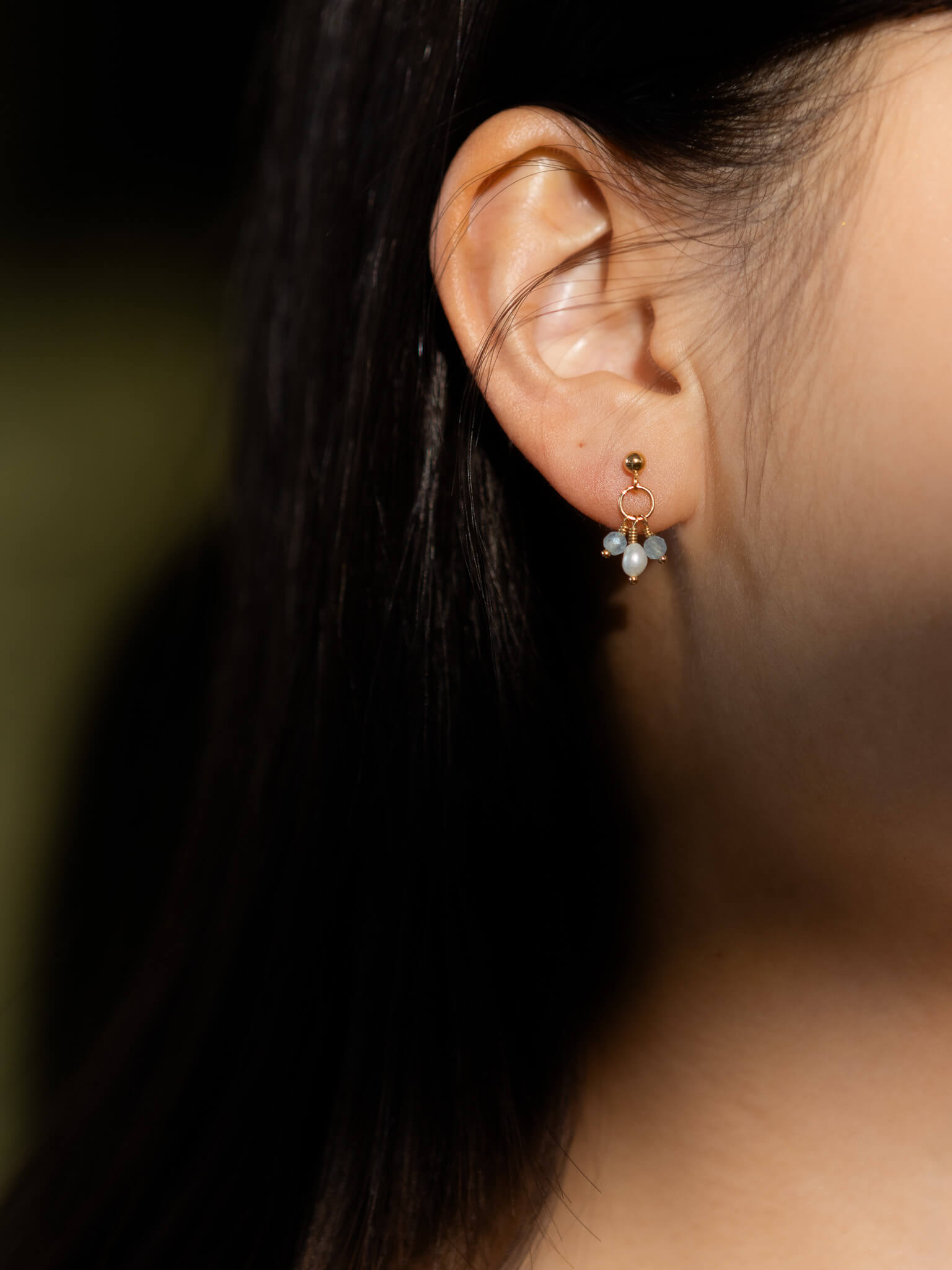 Blessing of Peace Aquamarine Drop Earrings