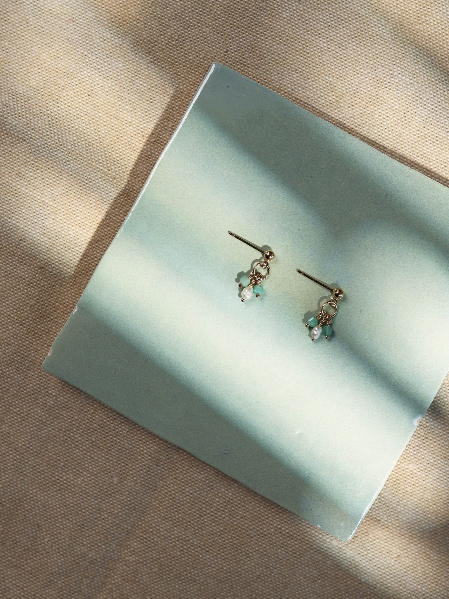 Blessing of Health & Longevity Emerald Drop Earrings