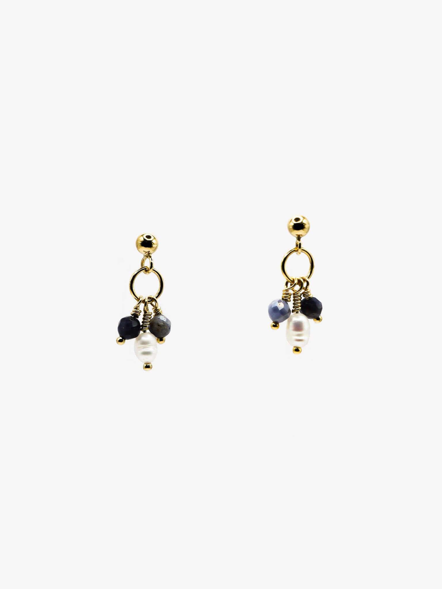 Pixie Sapphire Birthstone & Pearl Drop Earrings - September
