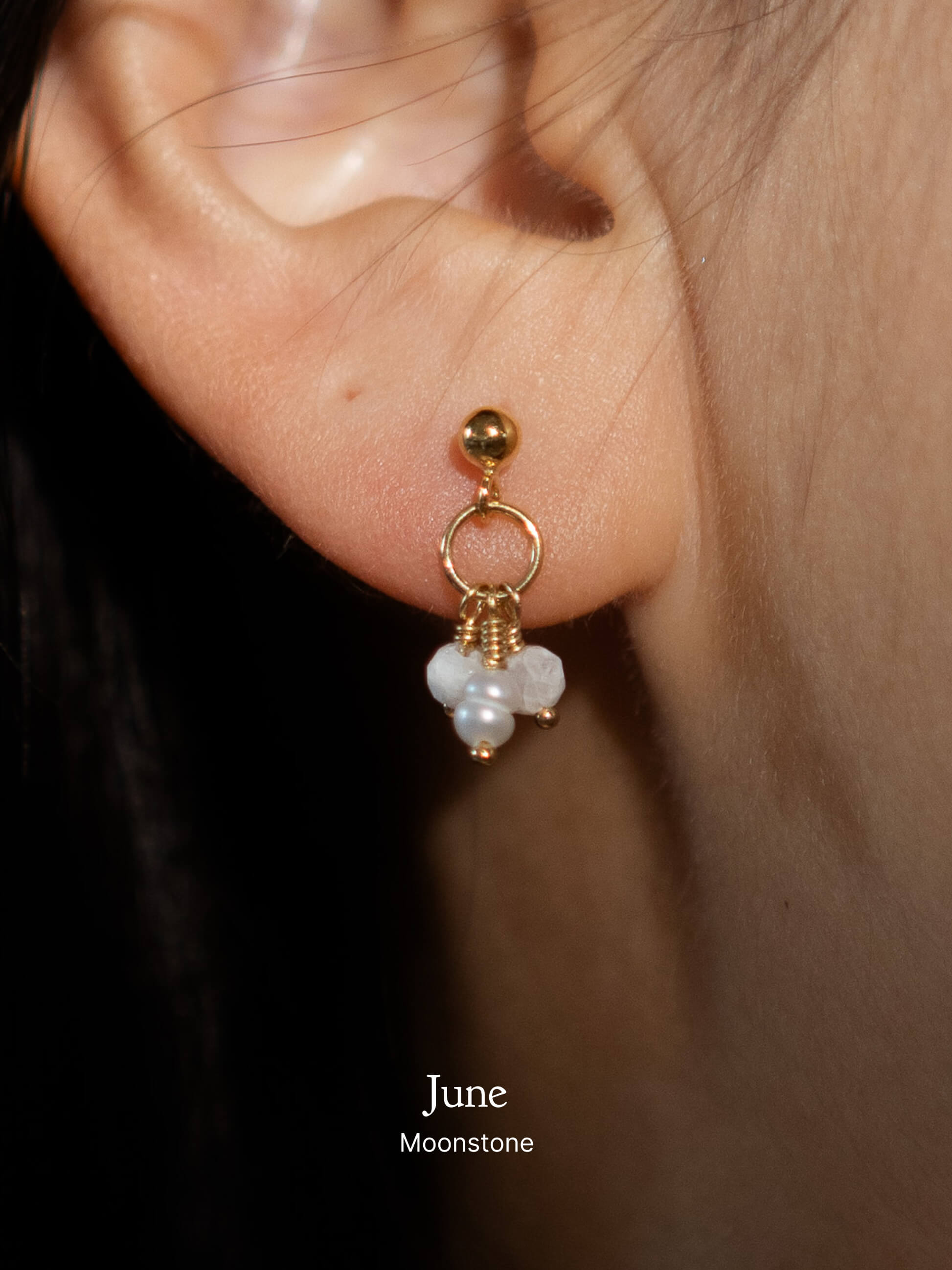 Pixie Birthstone & Pearl Drop Earrings