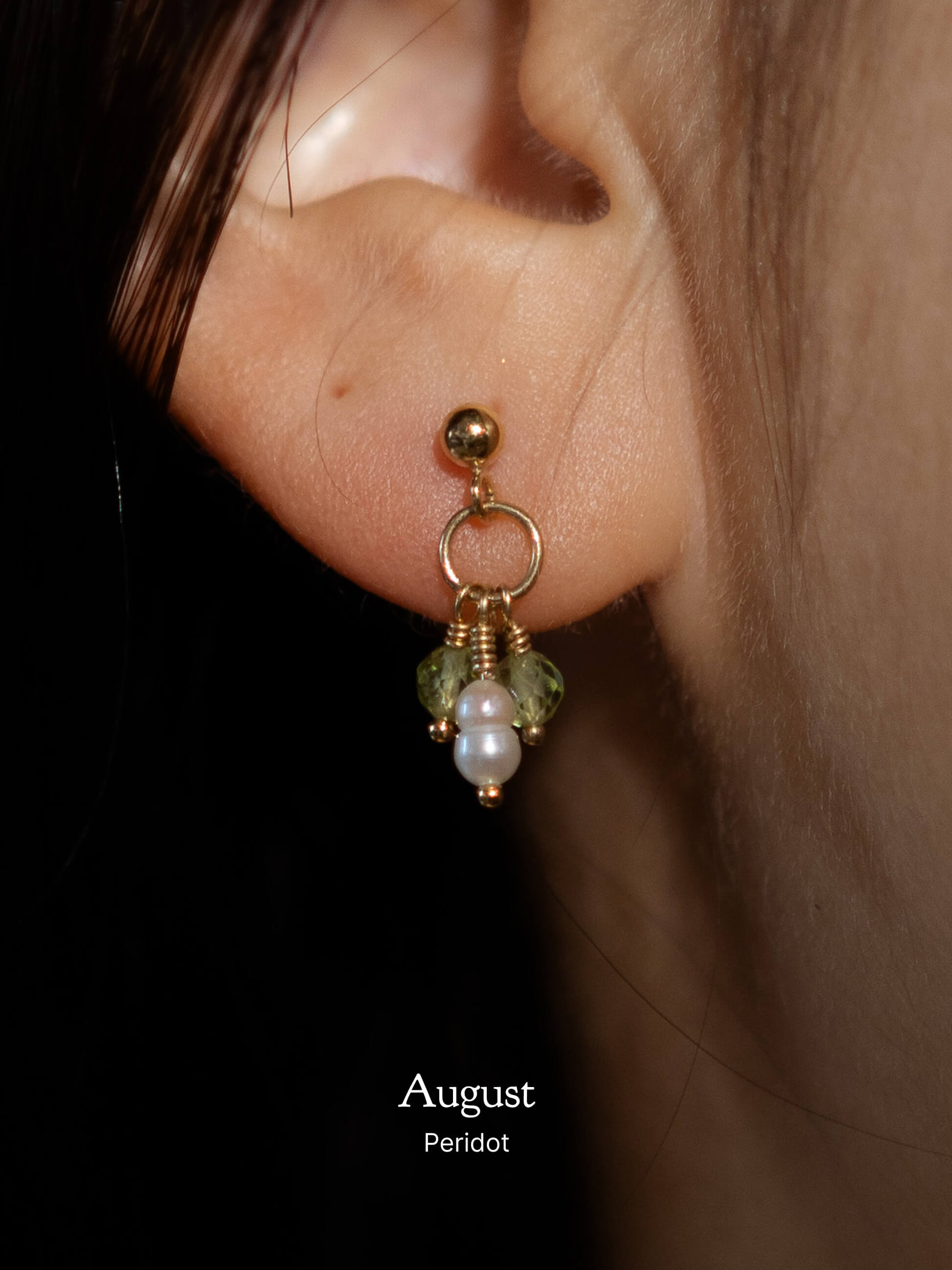 Pixie Birthstone & Pearl Drop Earrings