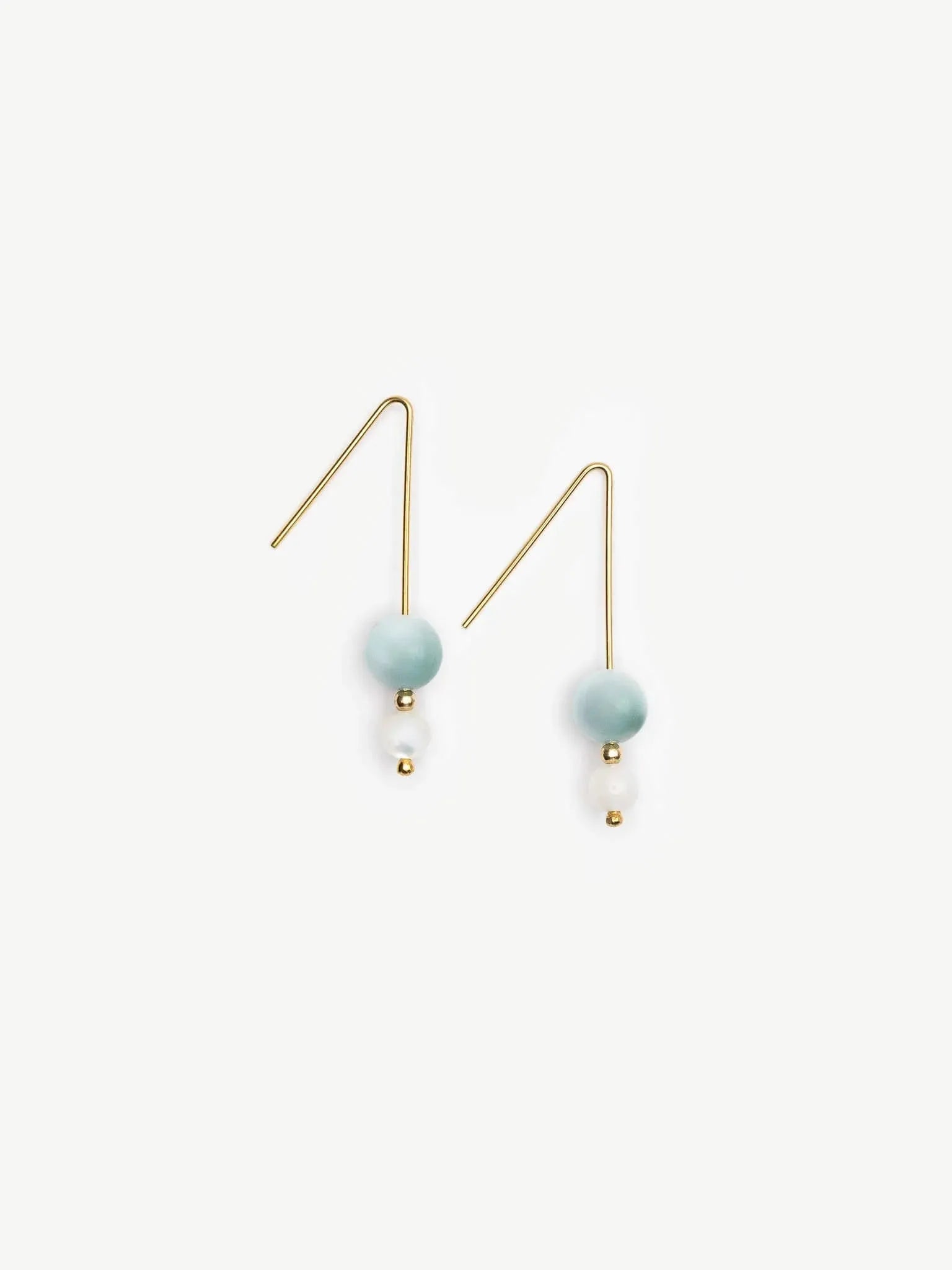 Seafoam Pearl Drop Earrings - Atelier Akina