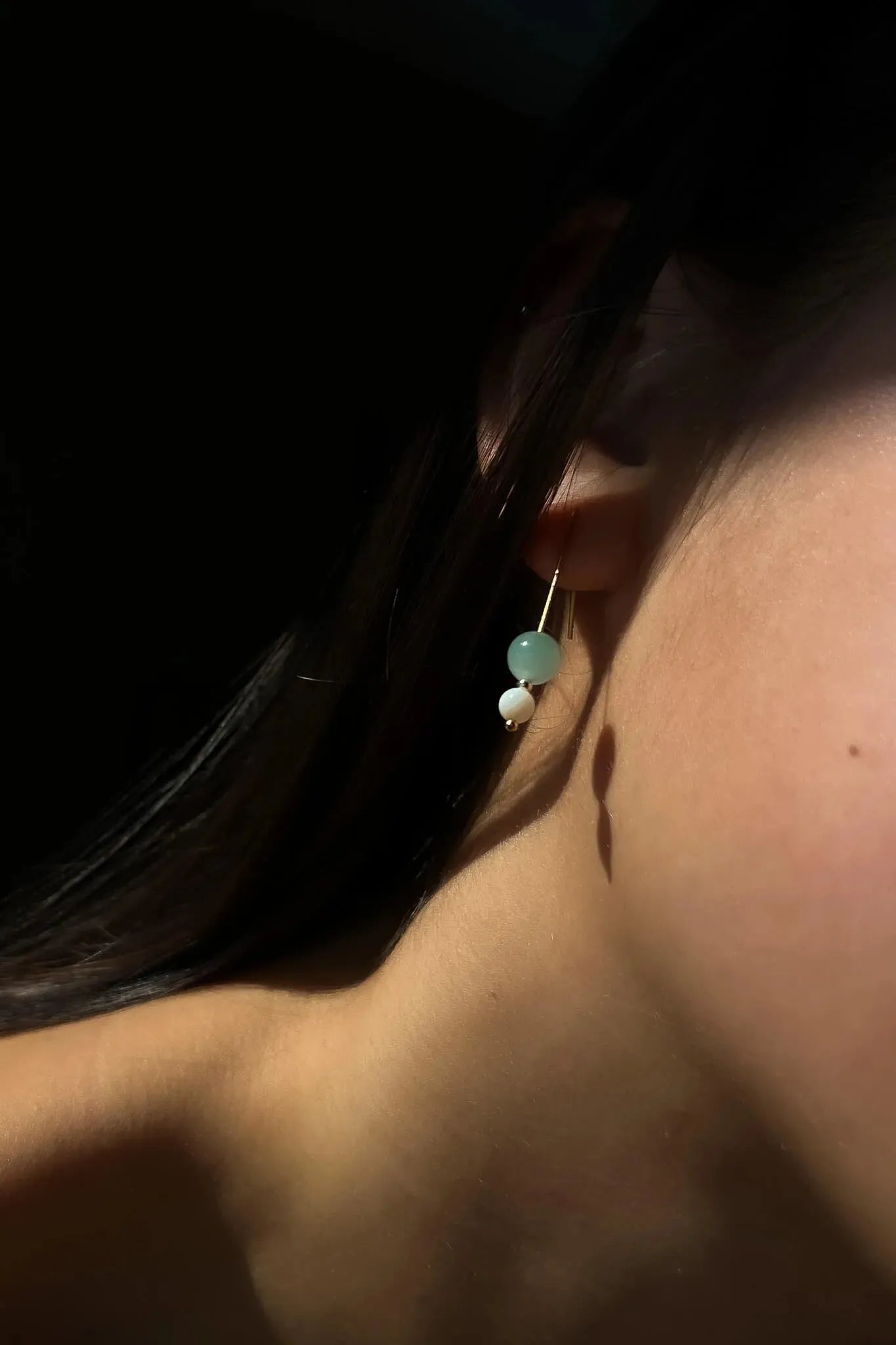 Seafoam Pearl Drop Earrings - Atelier Akina