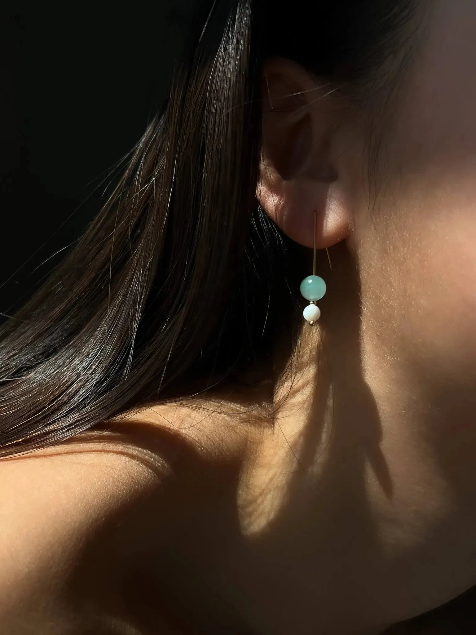 Seafoam Pearl Drop Earrings - Atelier Akina