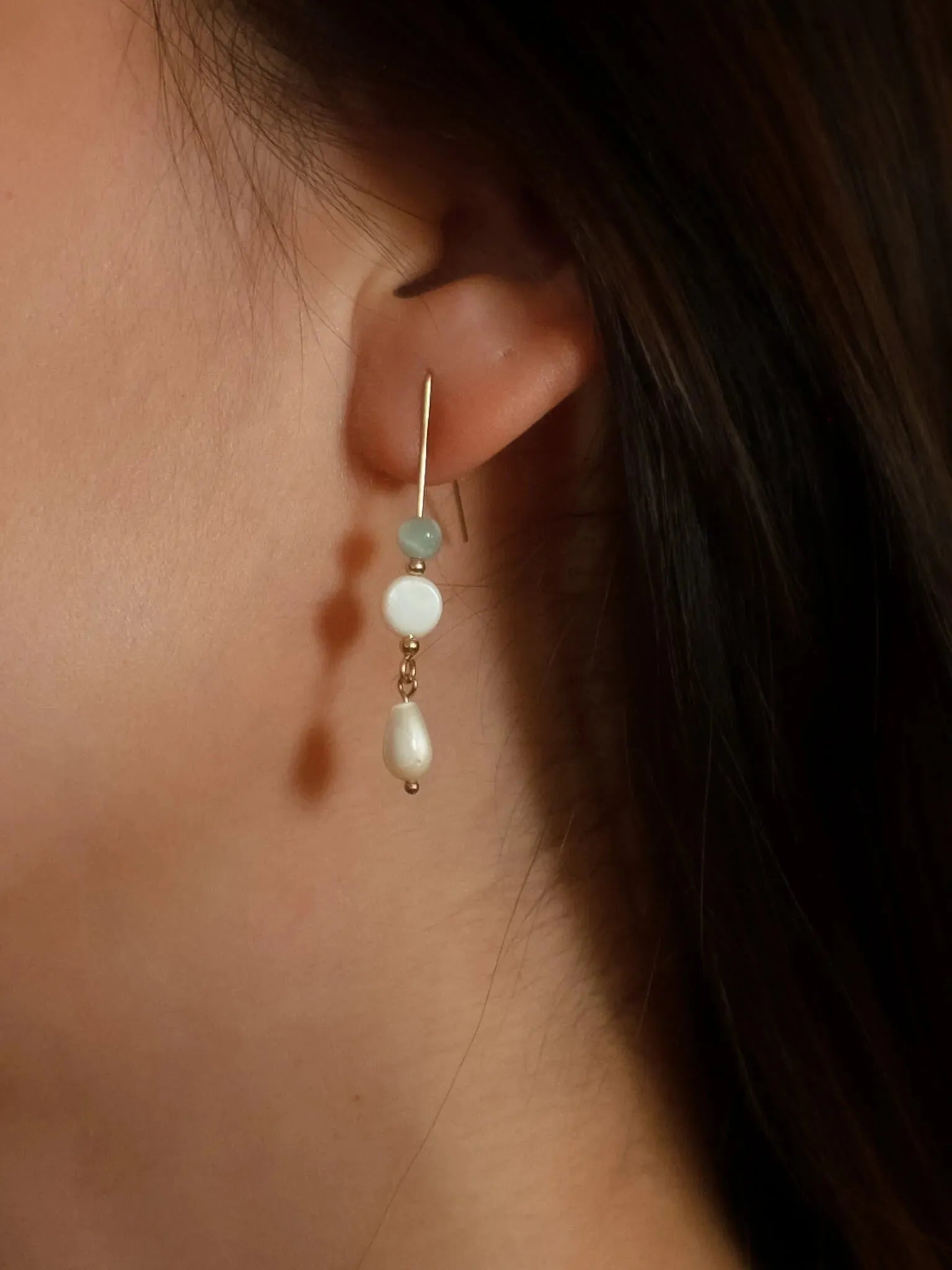 Coastal Pearl Dangle Earrings - Atelier Akina