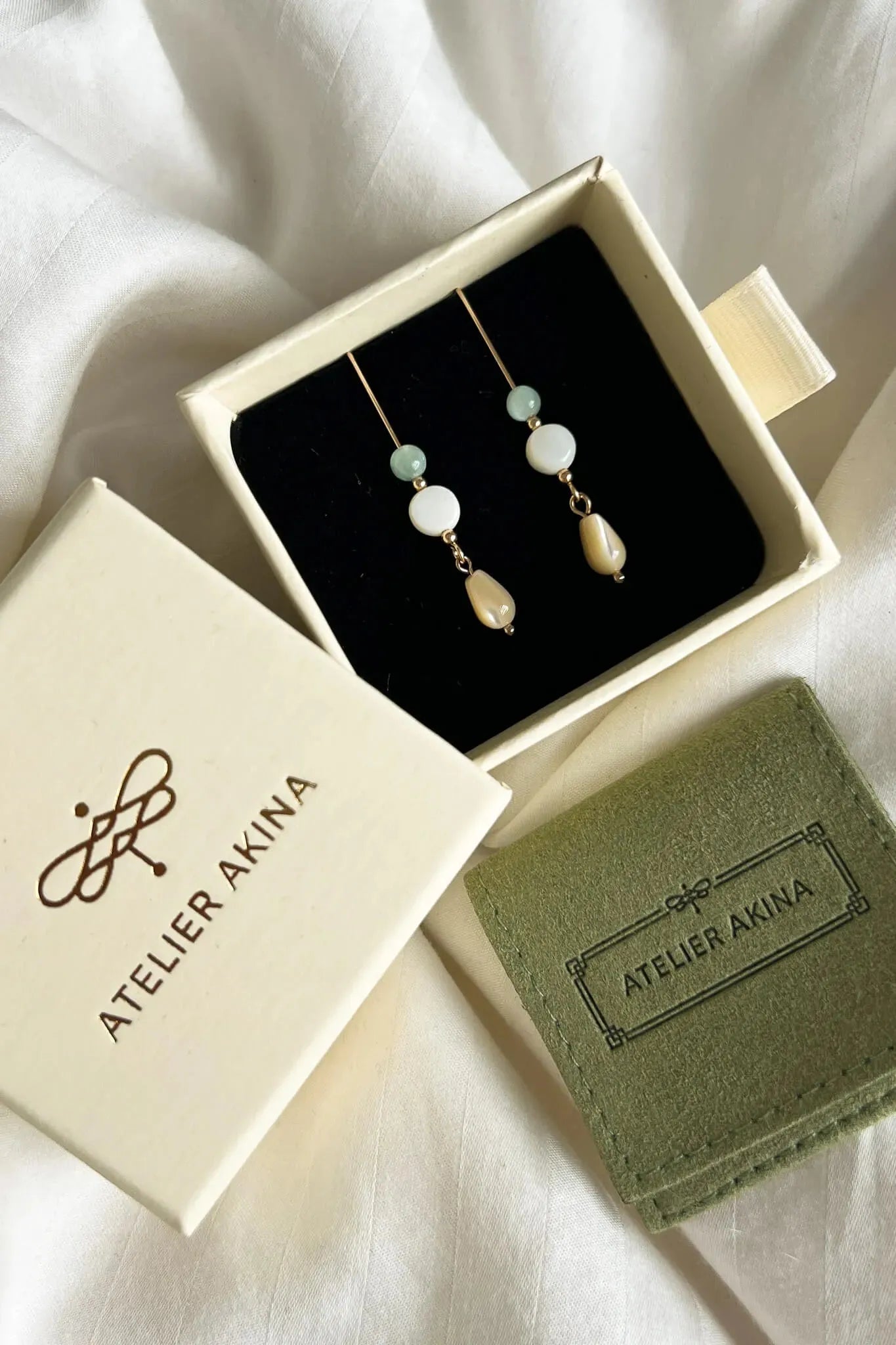 Coastal Pearl Dangle Earrings - Atelier Akina