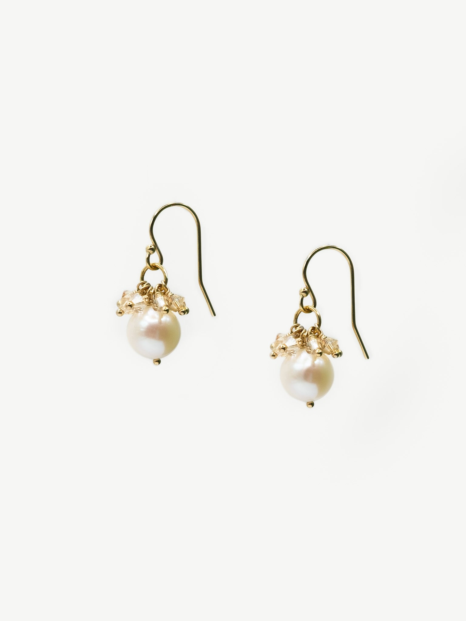 Snowflake Pearl & Crystal Drop Earrings