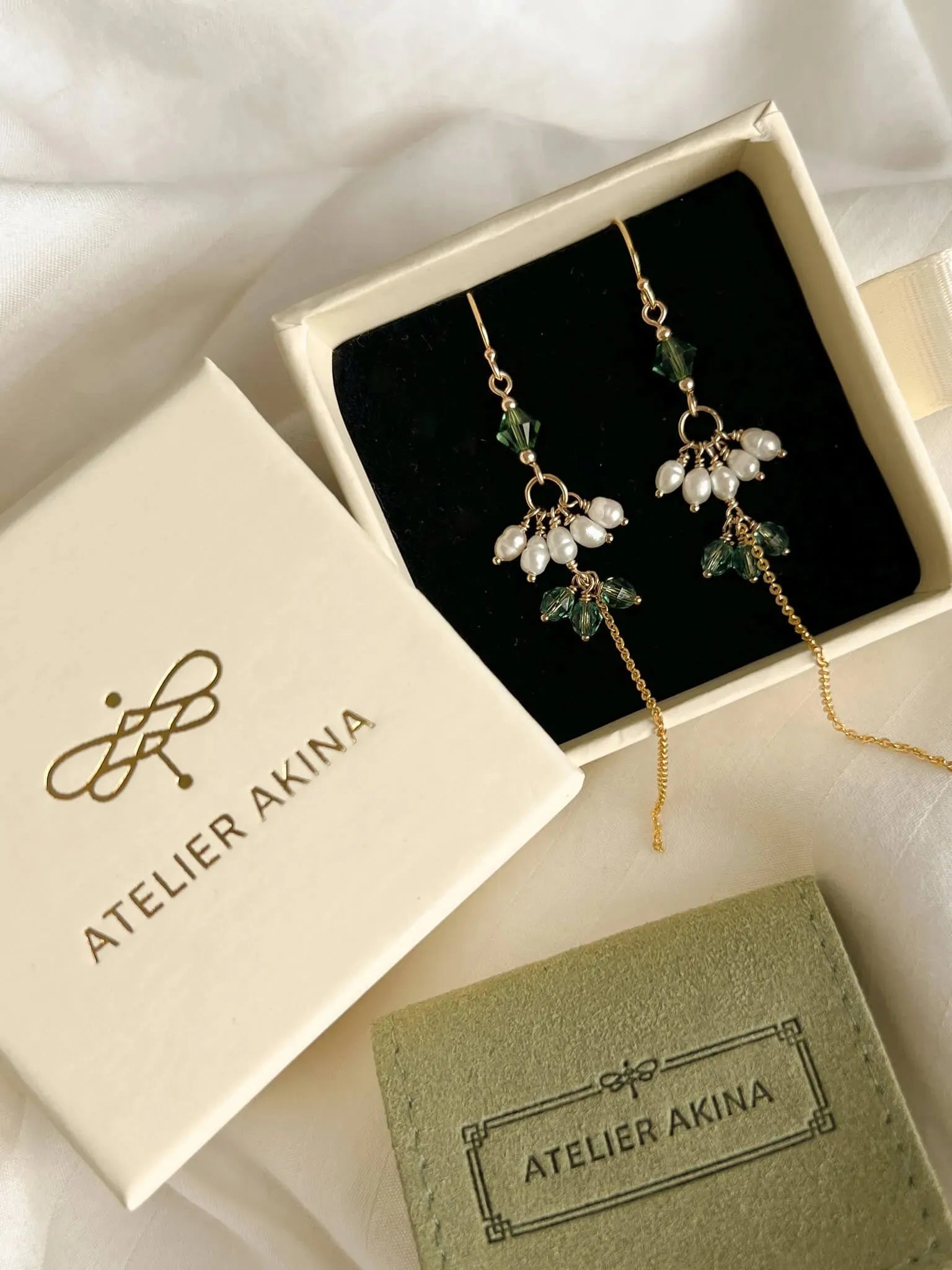 Sylvan Pearl Dangle Earrings - Atelier Akina