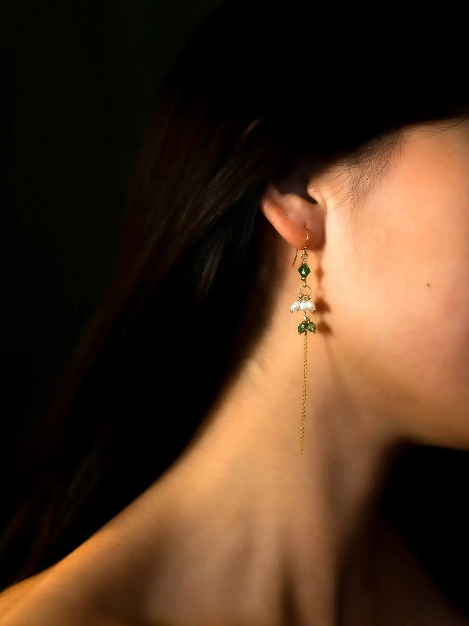 Sylvan Pearl Dangle Earrings - Atelier Akina